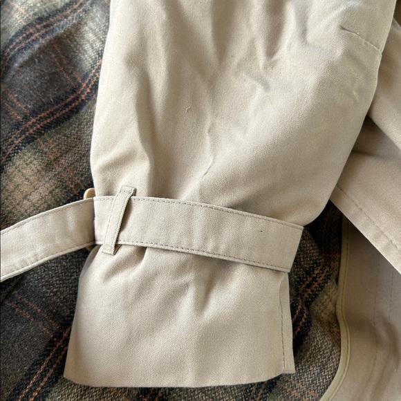 Vintage 80s London Fog Belted Trench Coat Size 6p Removable Inner Wool Lining - Picture 16 of 16